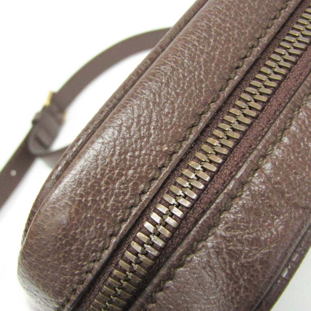 GUCCI Authentic Brown Leather Shoulder Bag - Picture 7 of 14